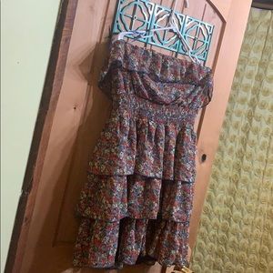 Strapless Rue 21 summer dress w/flower pattern